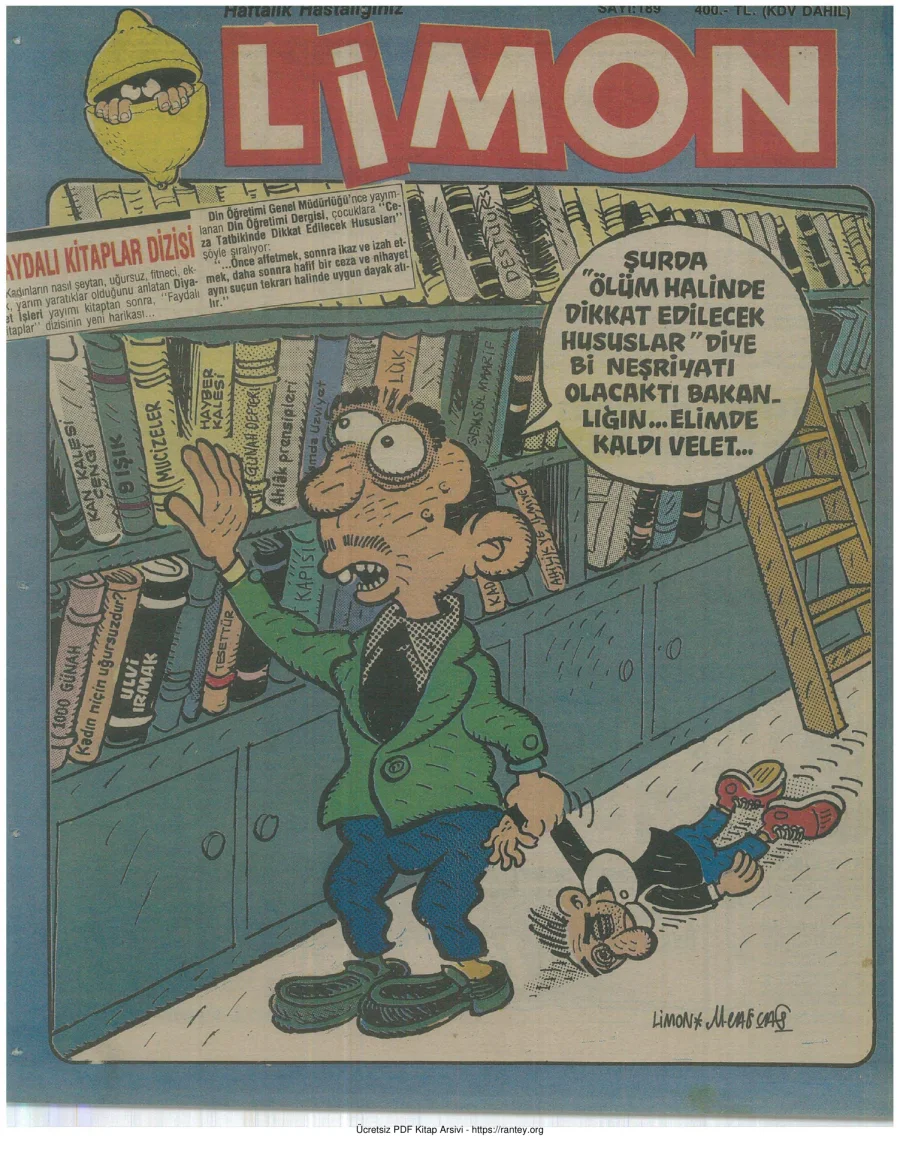 Limon 1989 Sayı 189 kapak görseli