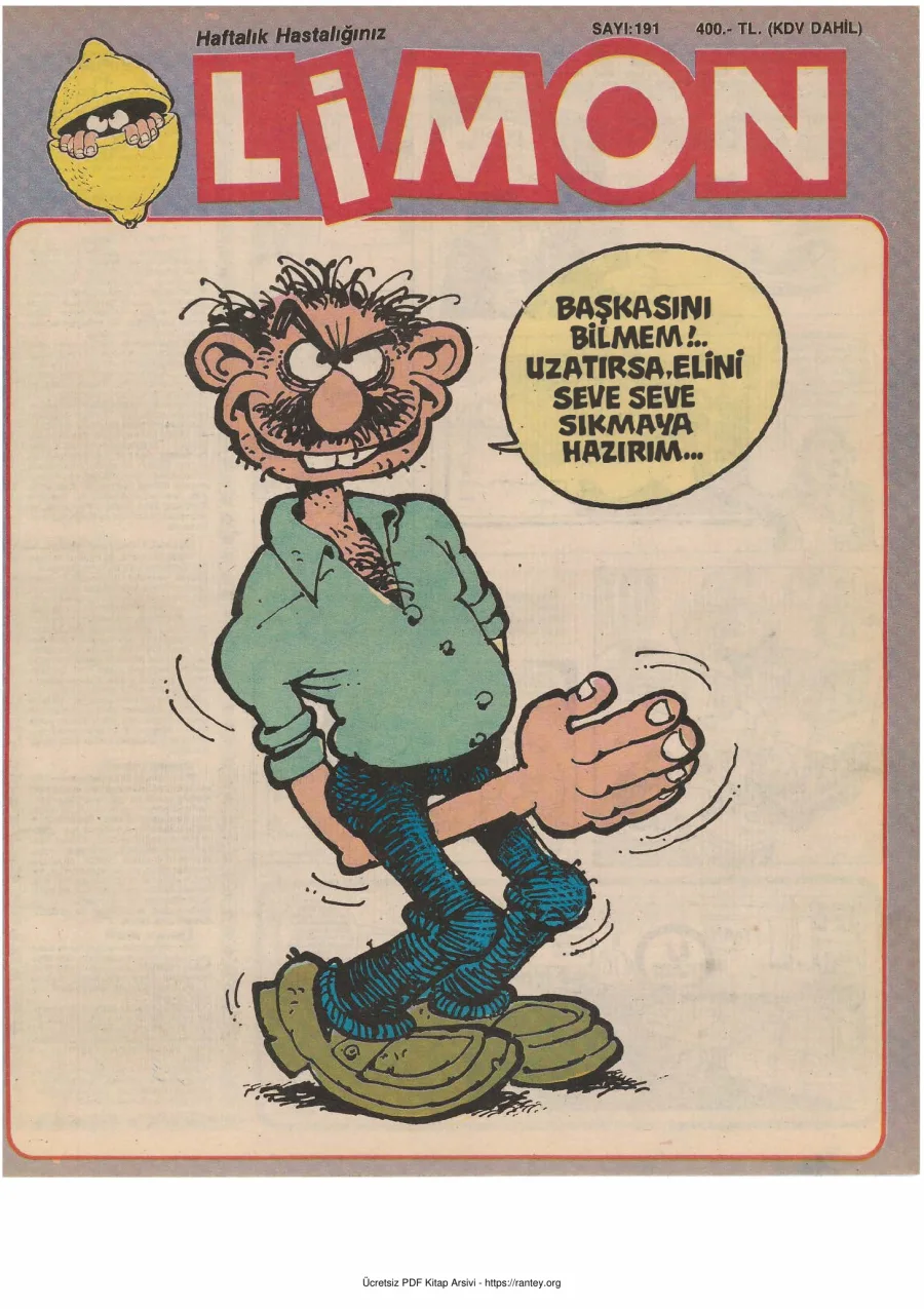 Limon 1989 Sayı 191 kapak görseli