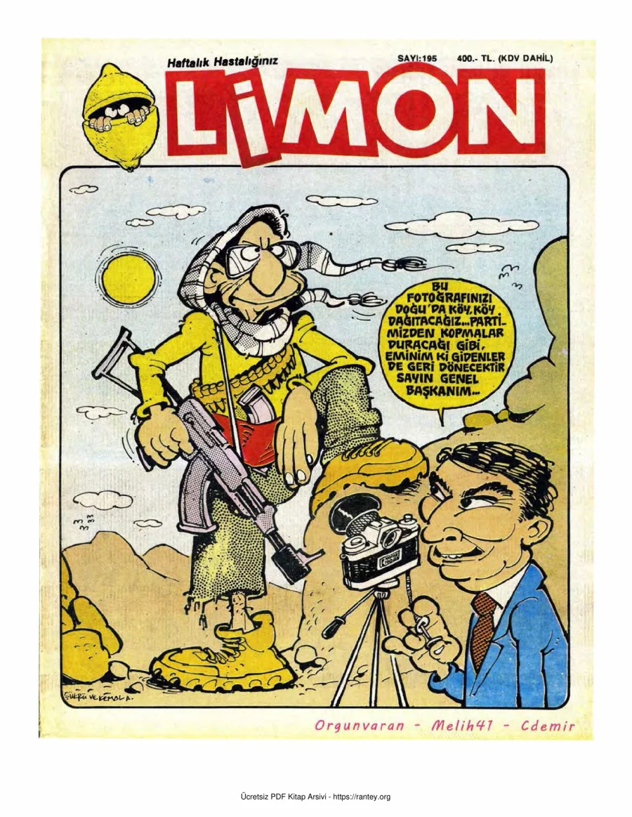 Limon 1989 Sayı 195 kapak görseli