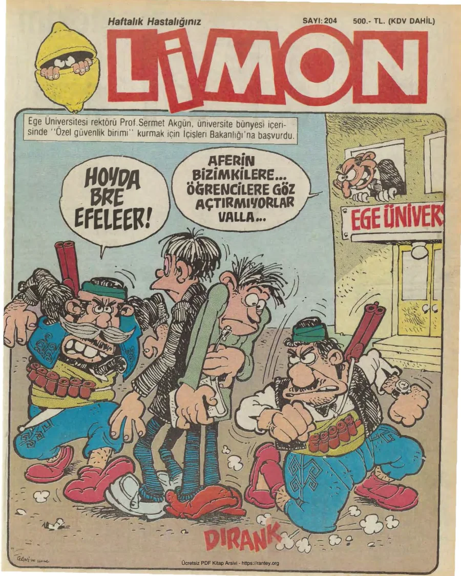 Limon 1990 Sayı 204 kapak görseli