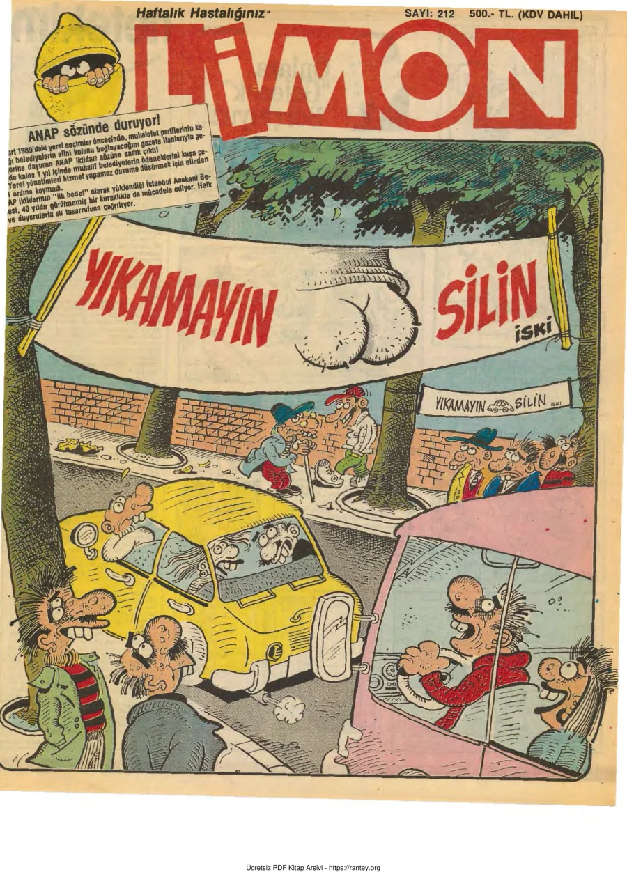 Limon 1990 Sayı 212 kapak görseli