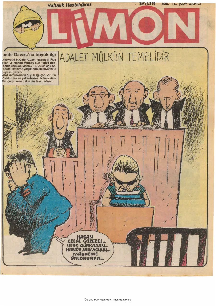 Limon 1990 Sayı 219 kapak görseli