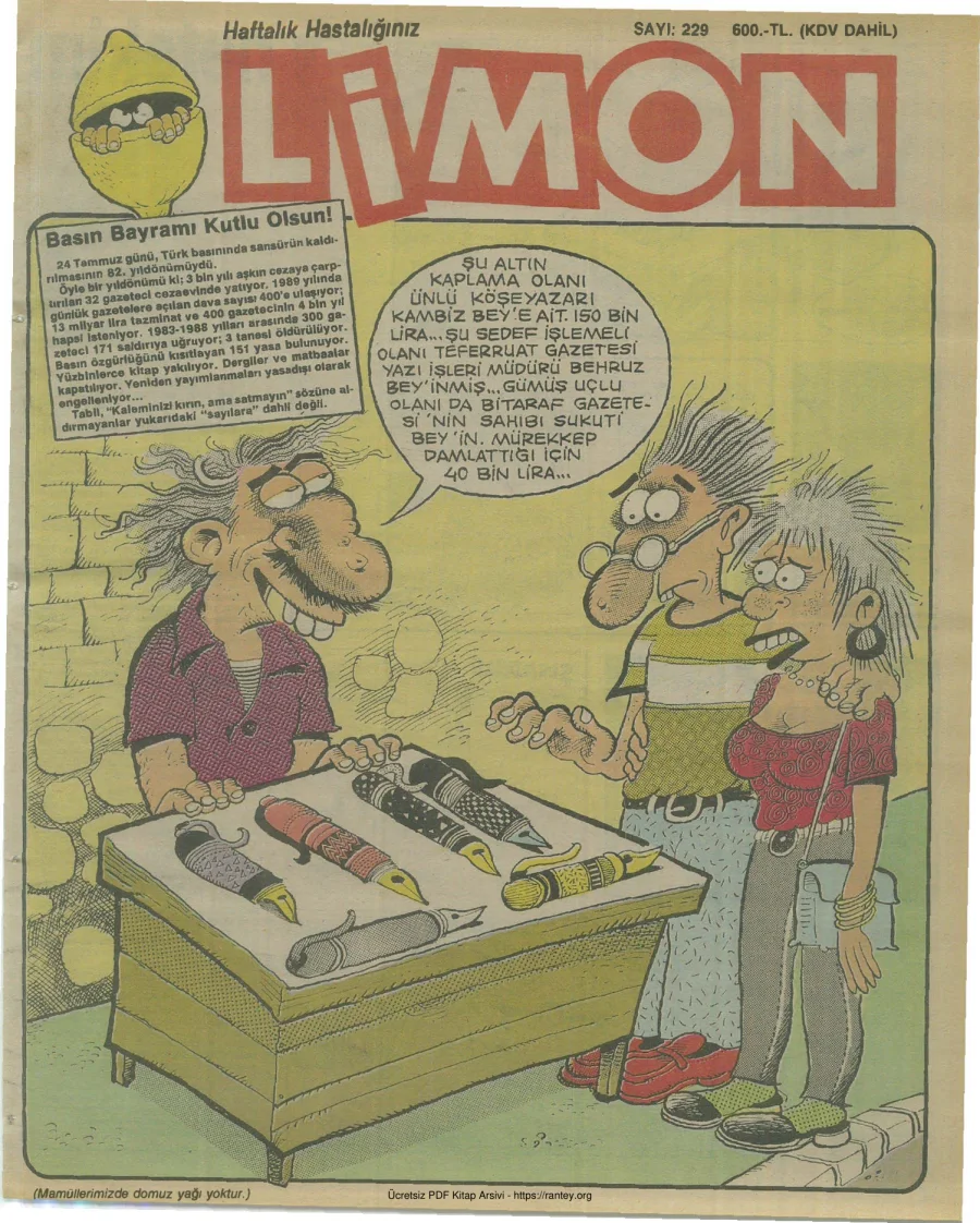 Limon 1990 Sayı 229 kapak görseli