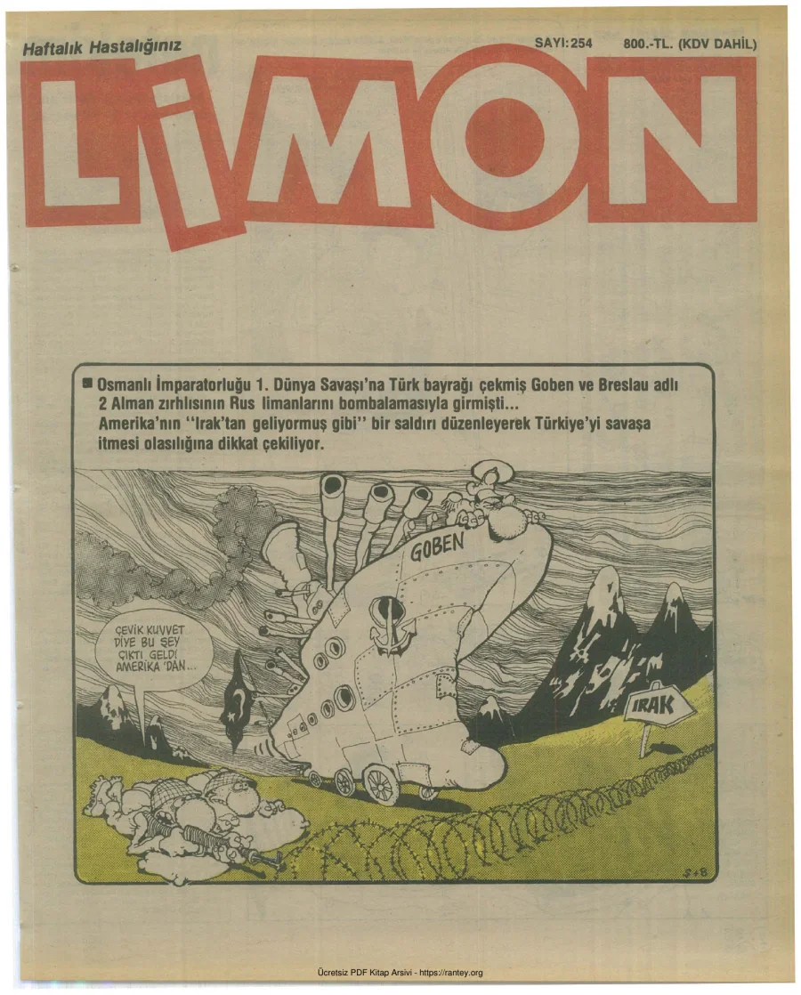 Limon 1991 Sayı 254 kapak görseli