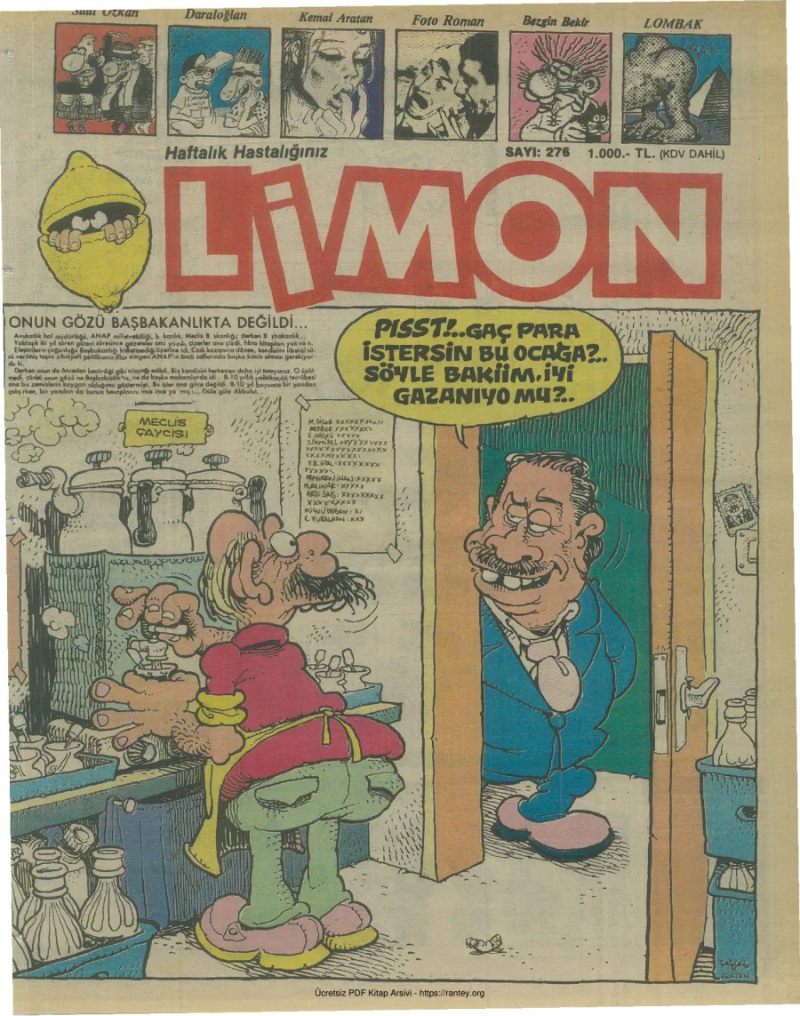 Limon 1991 Sayı 276 kapak görseli