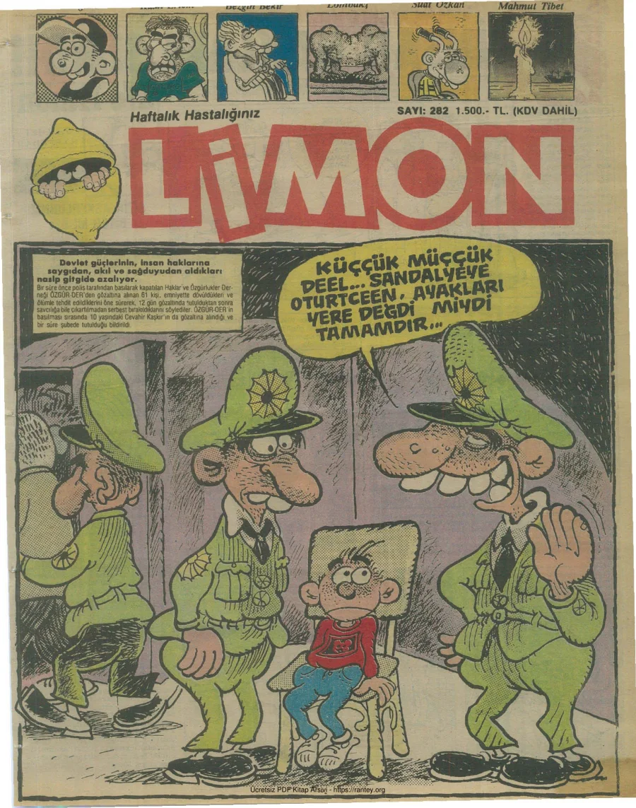 Limon 1991 Sayı 282 kapak görseli