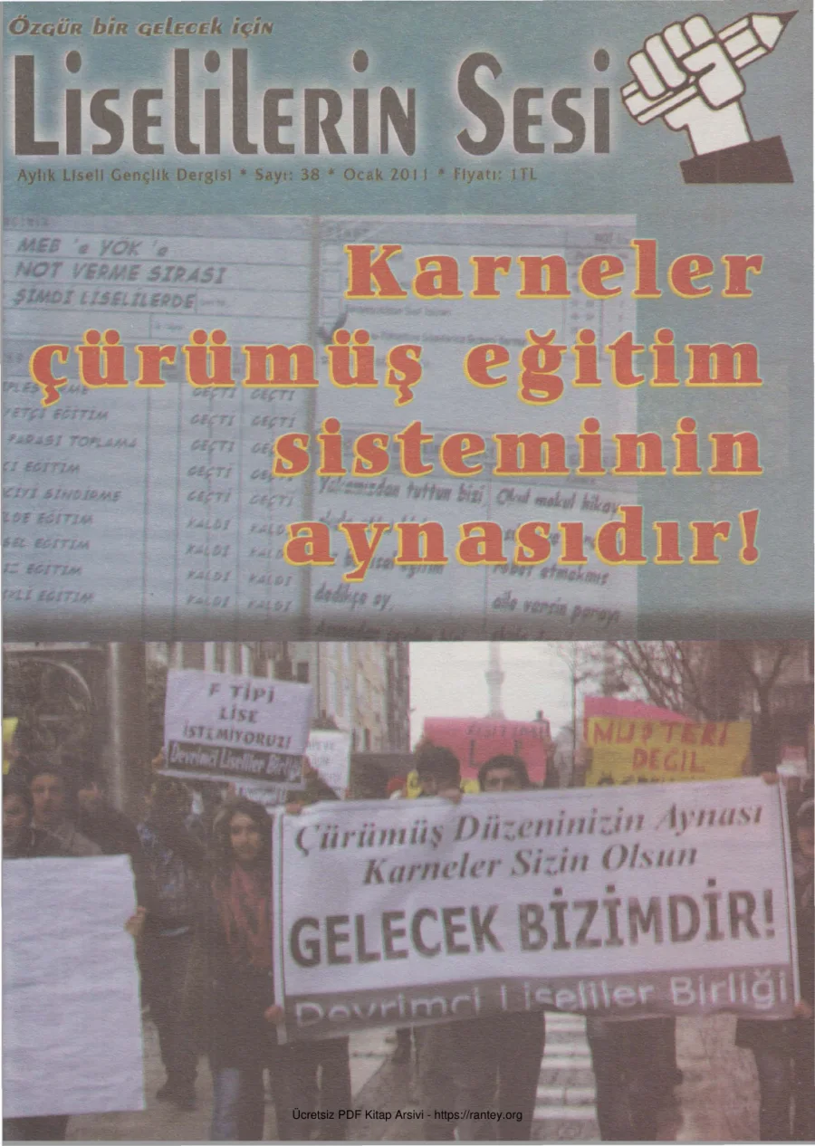 Liselilerin Sesi Sayı 038 Ocak 2011 kapak görseli