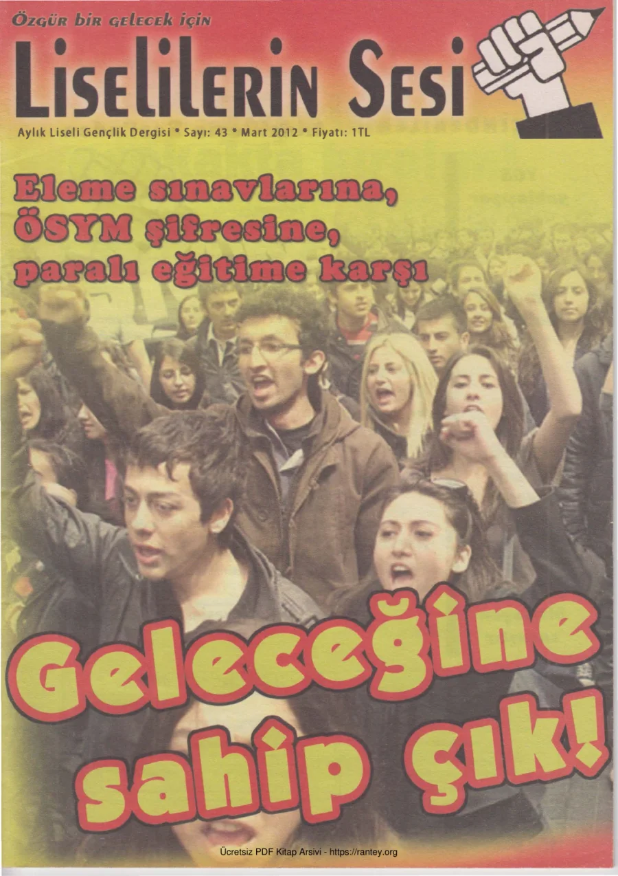 Liselilerin Sesi Sayı 043 Mart 2012 kapak görseli