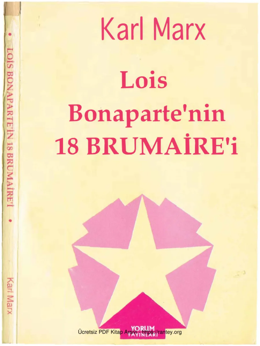 Louis Bonaparte'ın 18 Brumaire'i kapak görseli