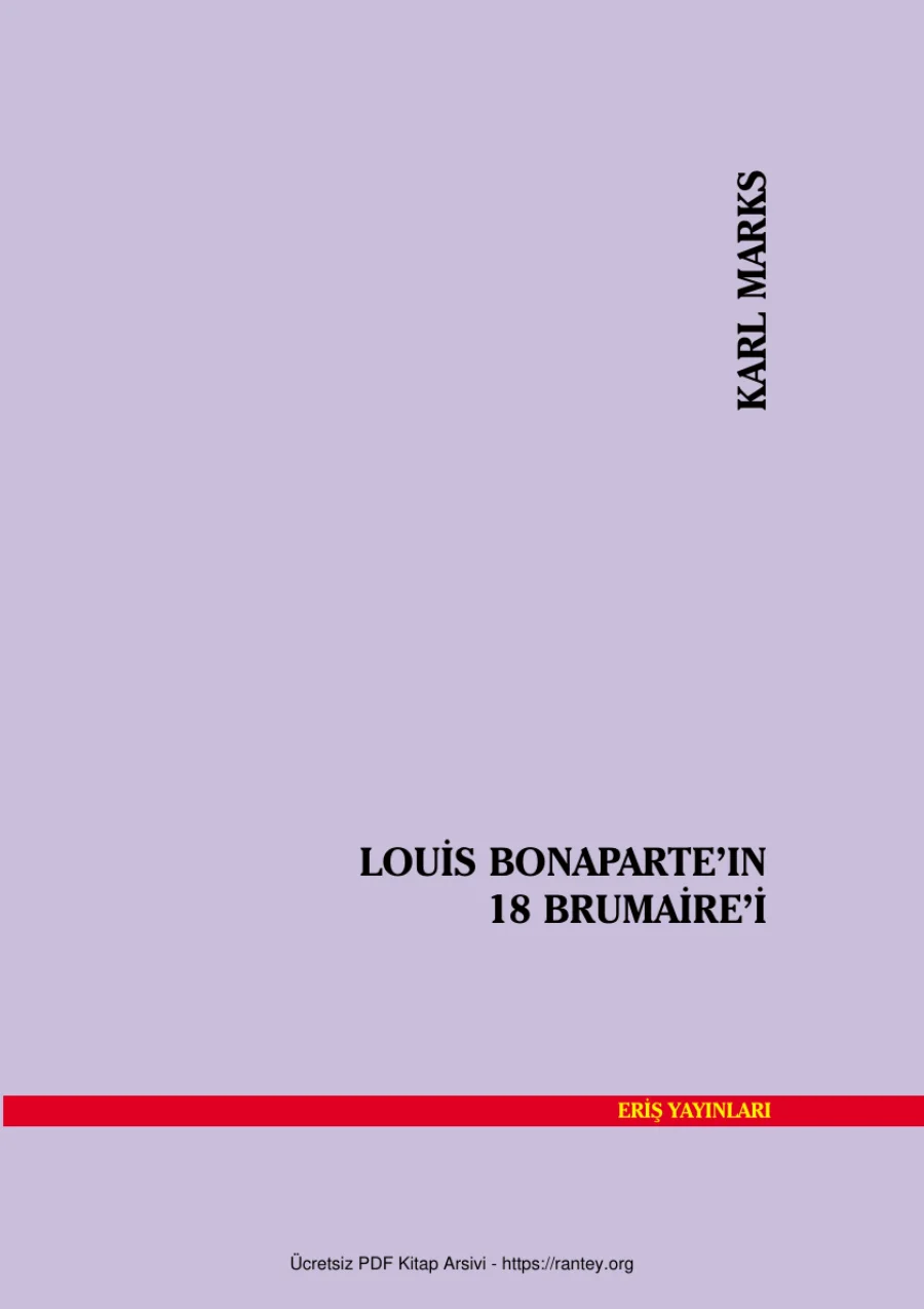 Louis Bonapartenin 18 Brumairei kapak görseli