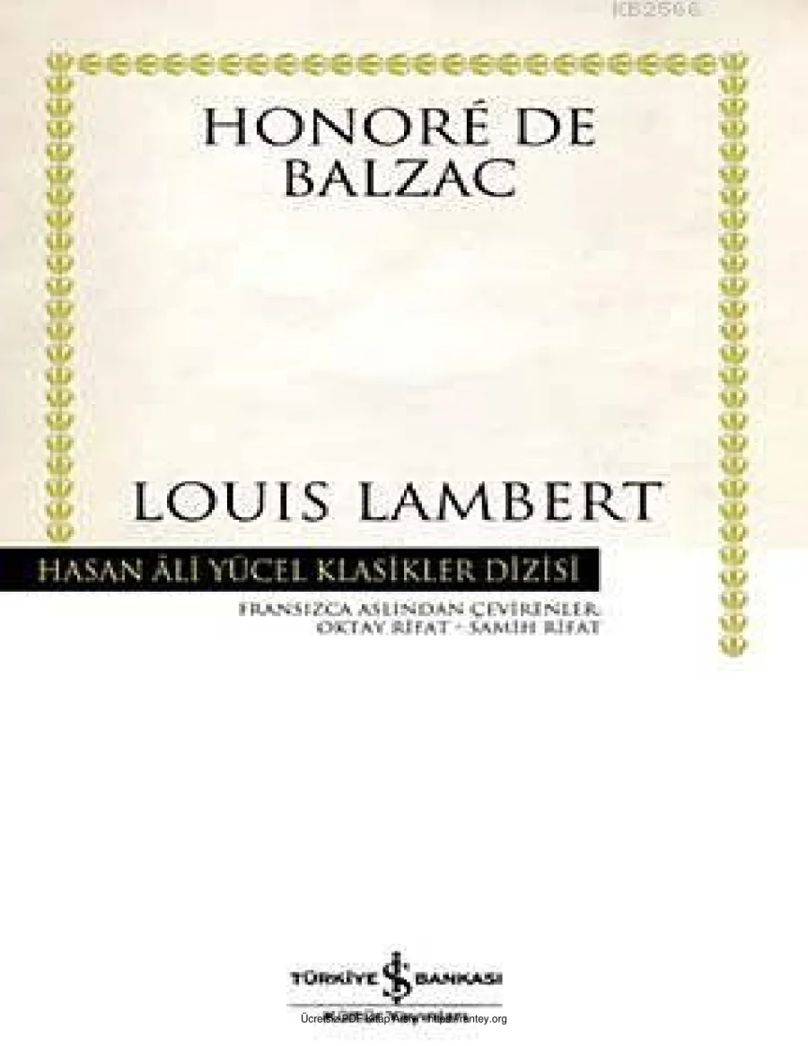 Louis Lambert kapak görseli