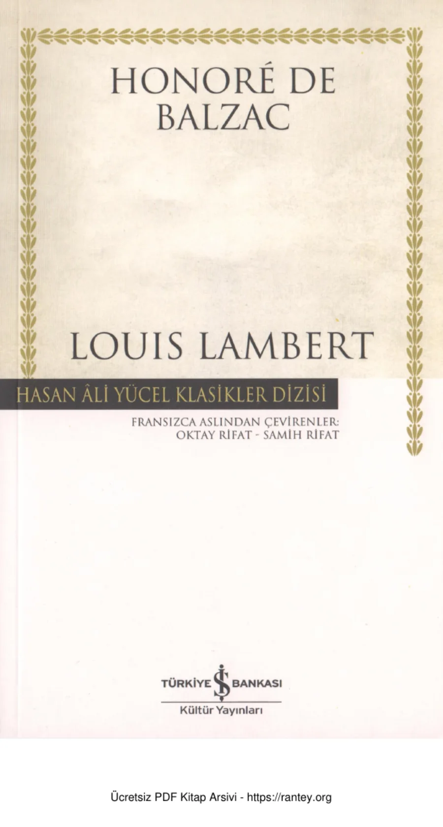 Louis Lambert kapak görseli