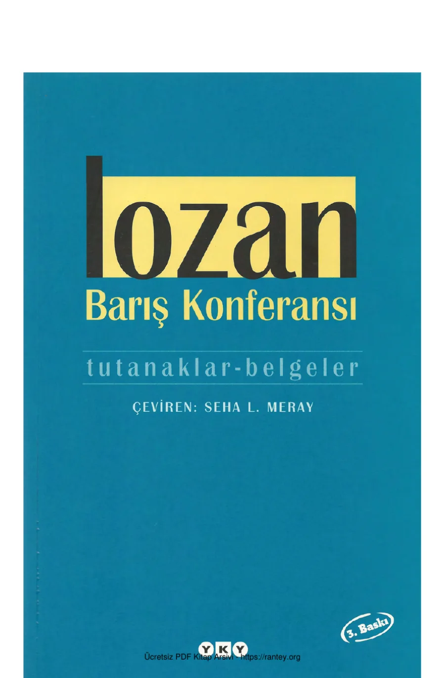 Lozan Barış Konferansı 3 kapak görseli