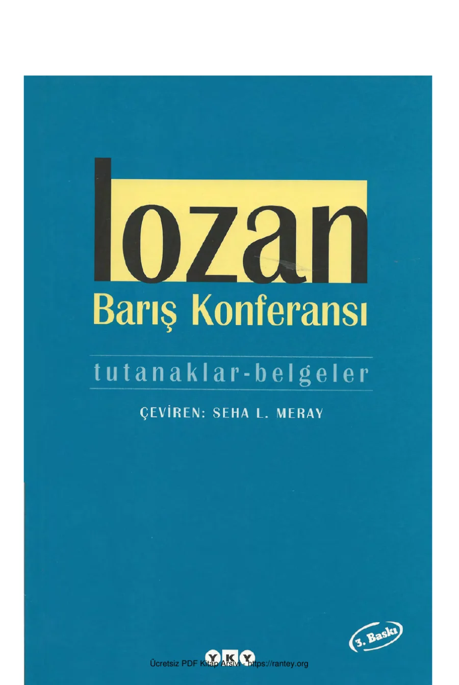 Lozan Barış Konferansı 7 kapak görseli