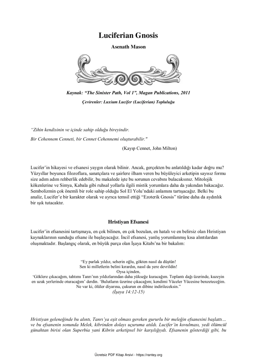Luciferian Gnosis kapak görseli