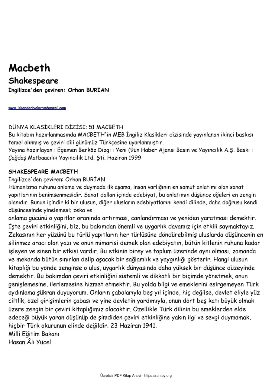 Macbeth kapak görseli