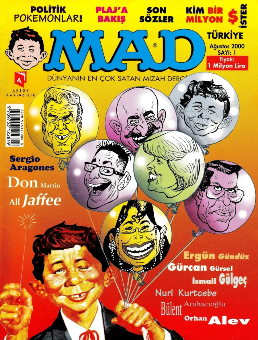 MAD Türkiye Sayı 1 - Agustos 2000 kapak görseli