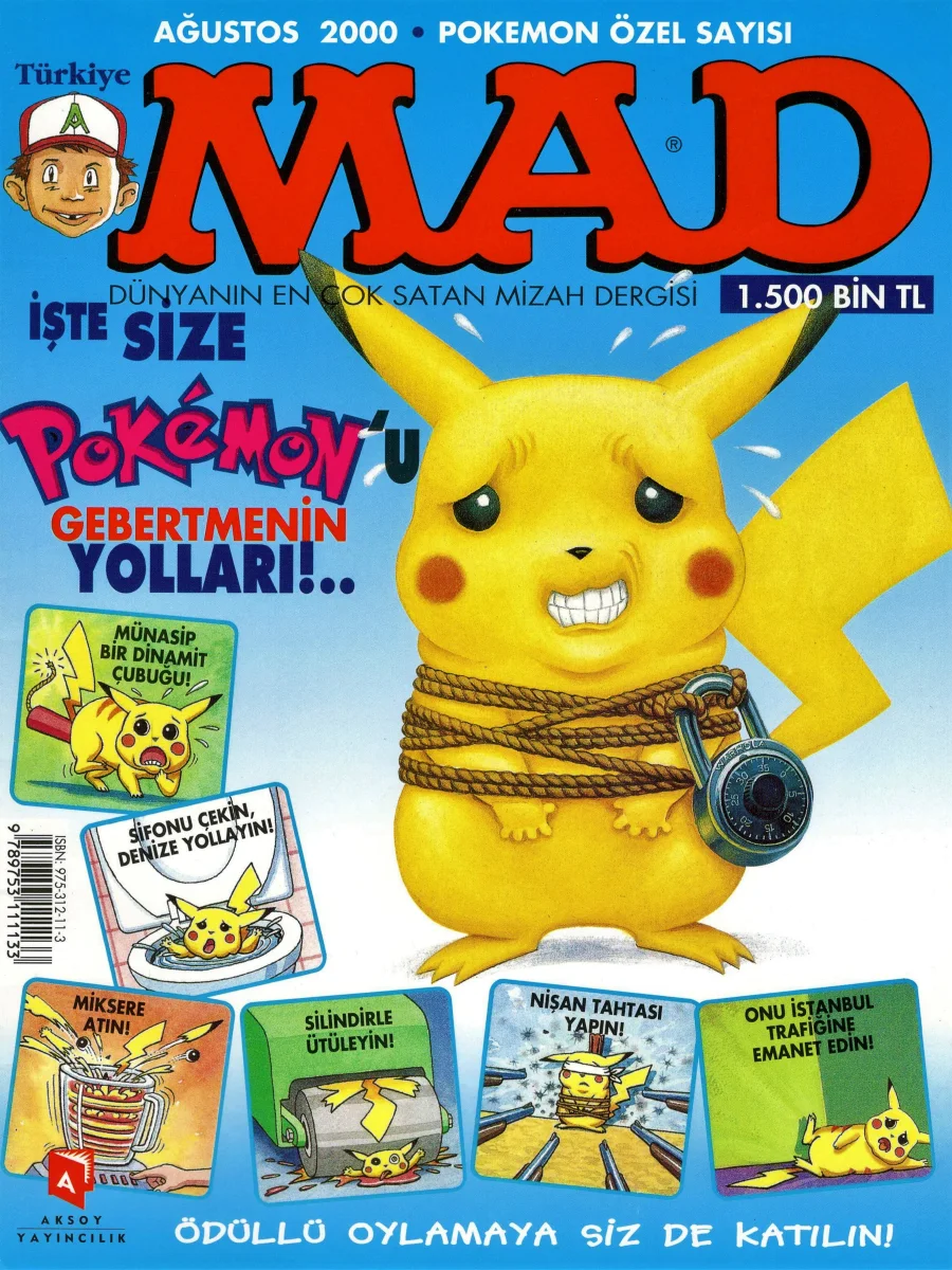 MAD Türkiye Sayı 1 - Agustos Pokemon Ozel 2000 kapak görseli