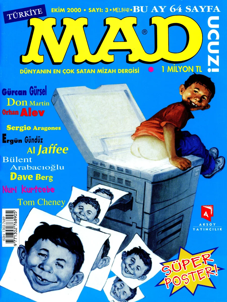 MAD Türkiye Sayı 3 - Ekim 2000 kapak görseli