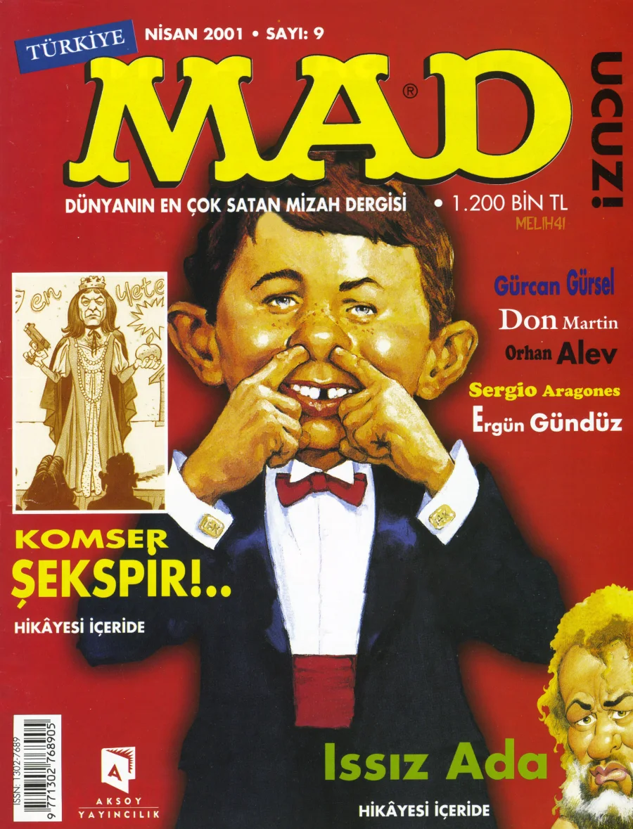 MAD Türkiye Sayı 9 - Nisan 2001 kapak görseli