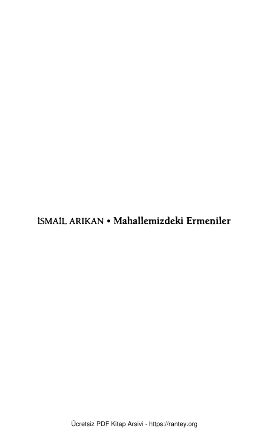 Mahallemizdeki Ermeniler kapak görseli