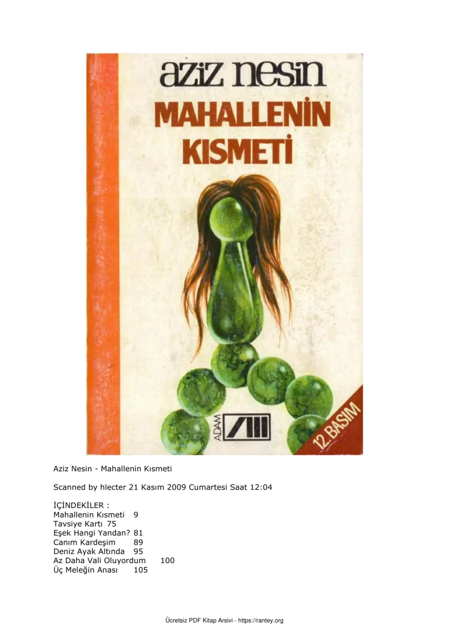 Mahallenin Kısmeti kapak görseli