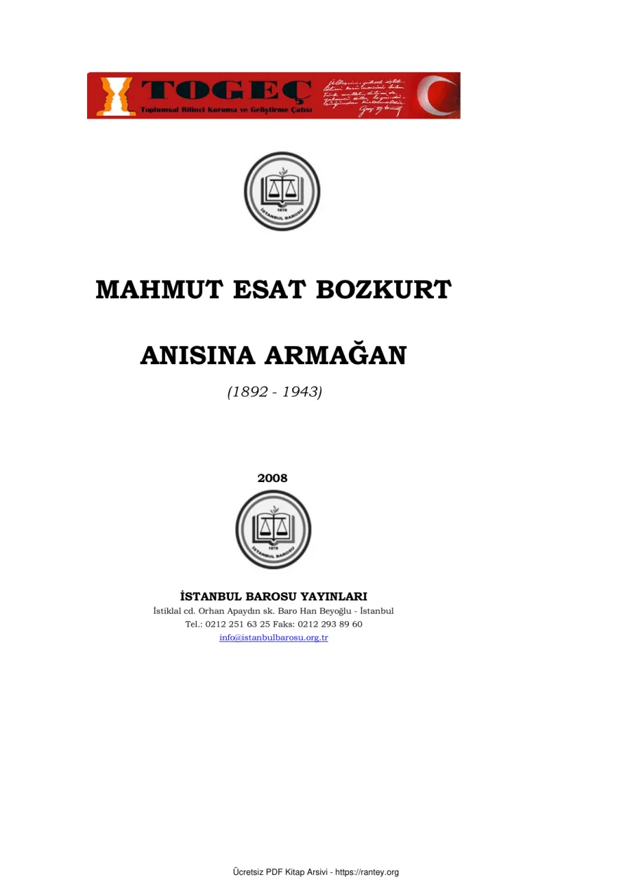 MAHMUT ESAT BOZKURT AYDINLII 1892 1943 kapak görseli