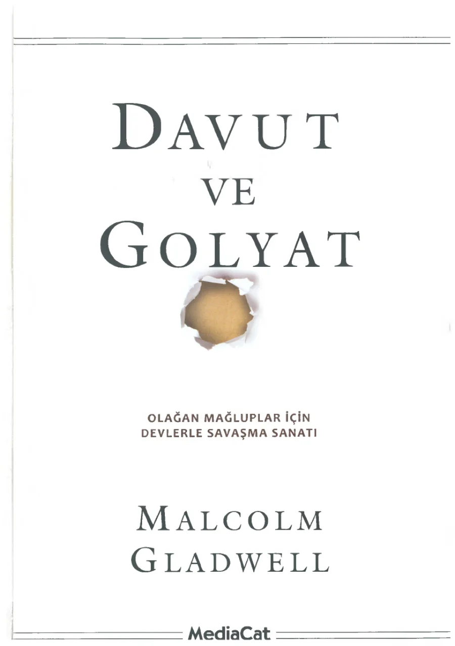 Malcolm Gladwell Davut ve Golyat kapak görseli