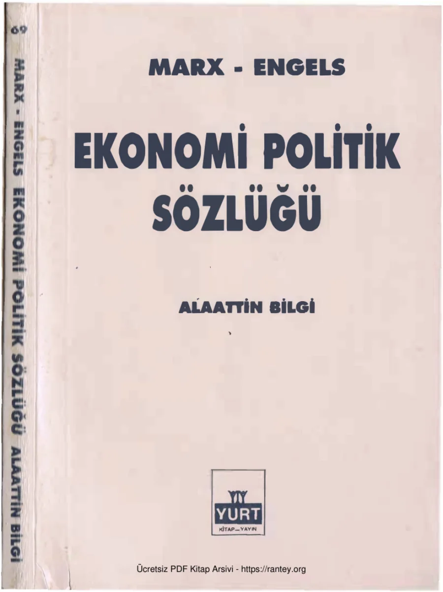 Marks Engels Ekonomi Politik Sözlüğü kapak görseli