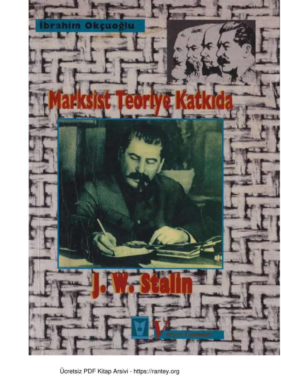 Marksist Teoriye Katkıda J W Stalin Varyos Yayınları kapak görseli