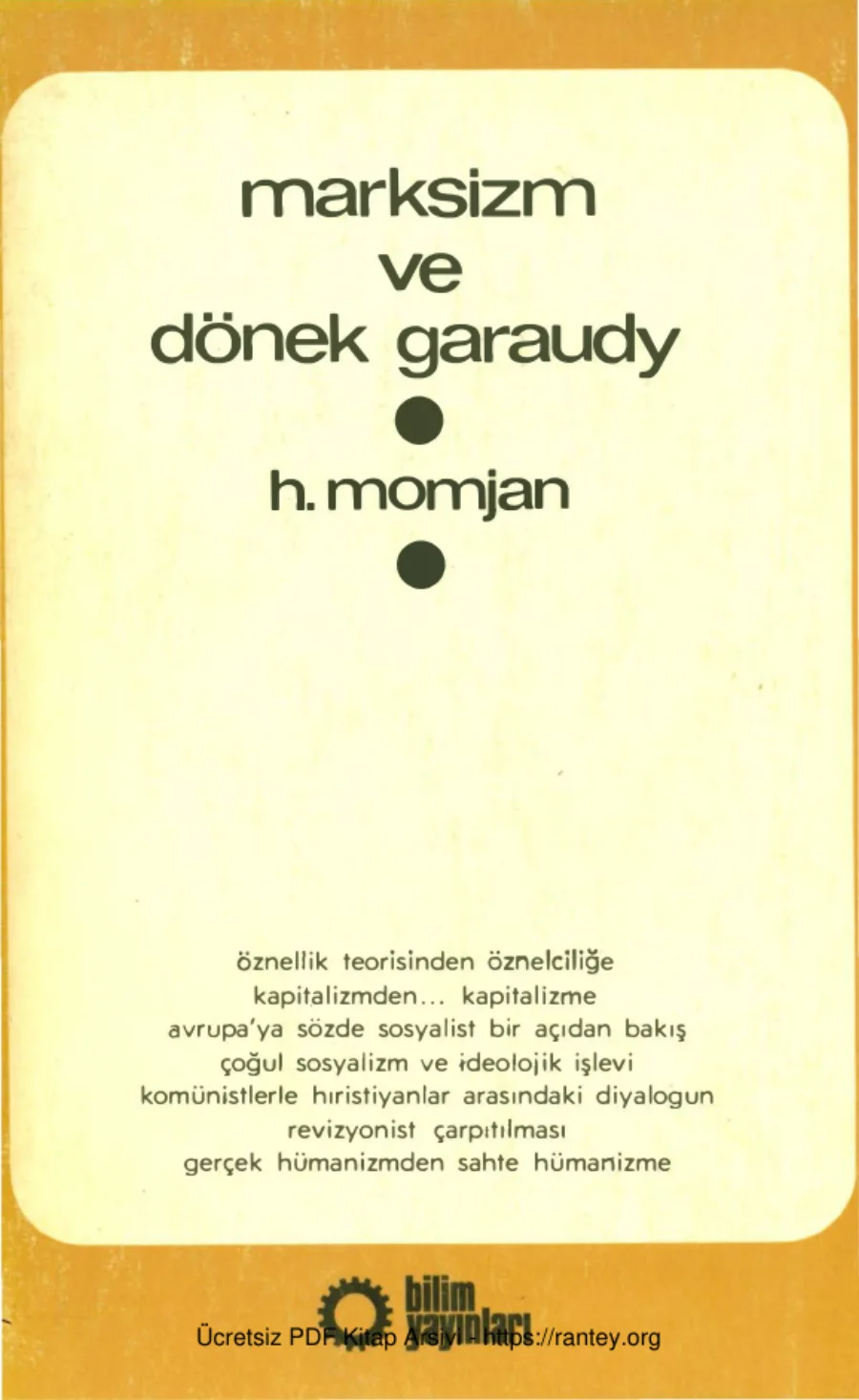 Marksizm ve Dönek Garaudy Bilim Yayınları kapak görseli