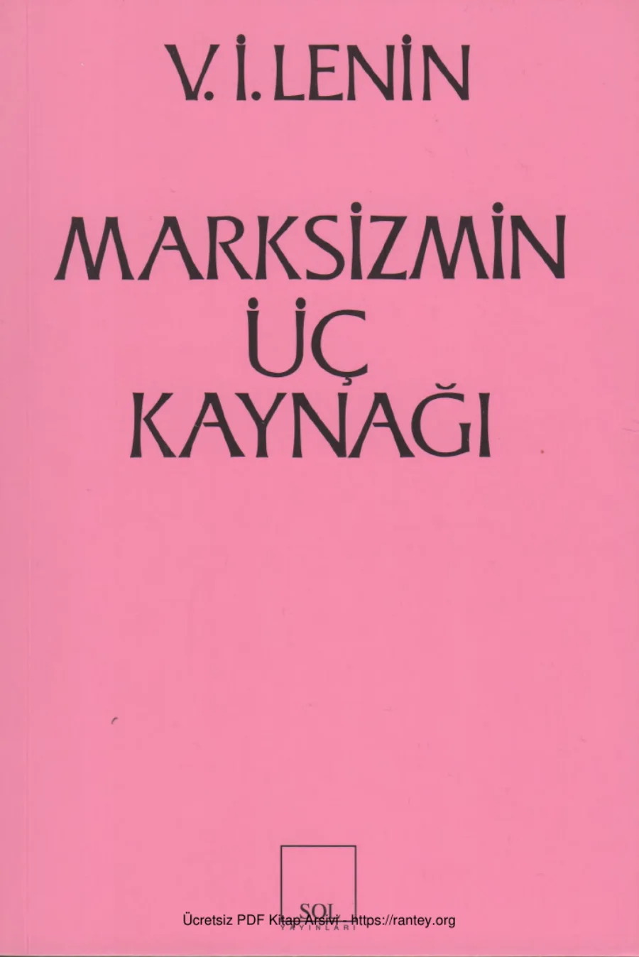Marksizmin Üç Kaynağı kapak görseli