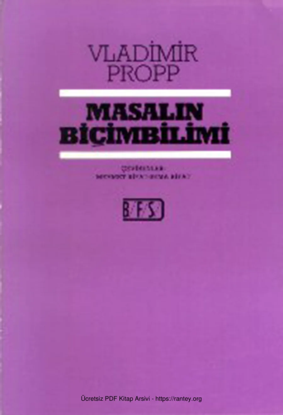 Masalın Biçimbilimi kapak görseli