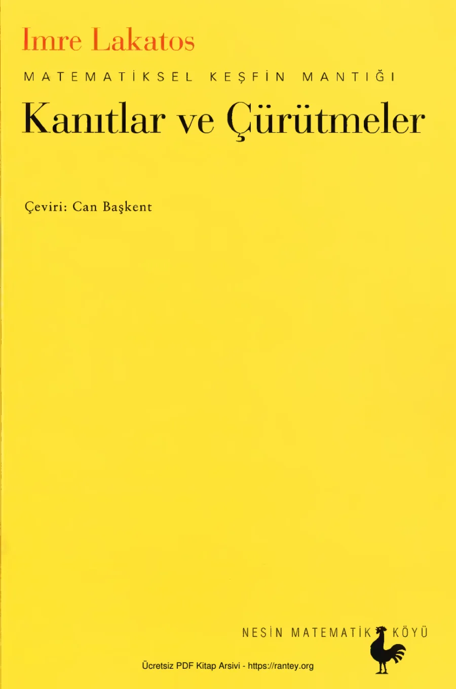 Matematiksel Keşfin Mantığı Kanıtlar ve Çürütmeler kapak görseli