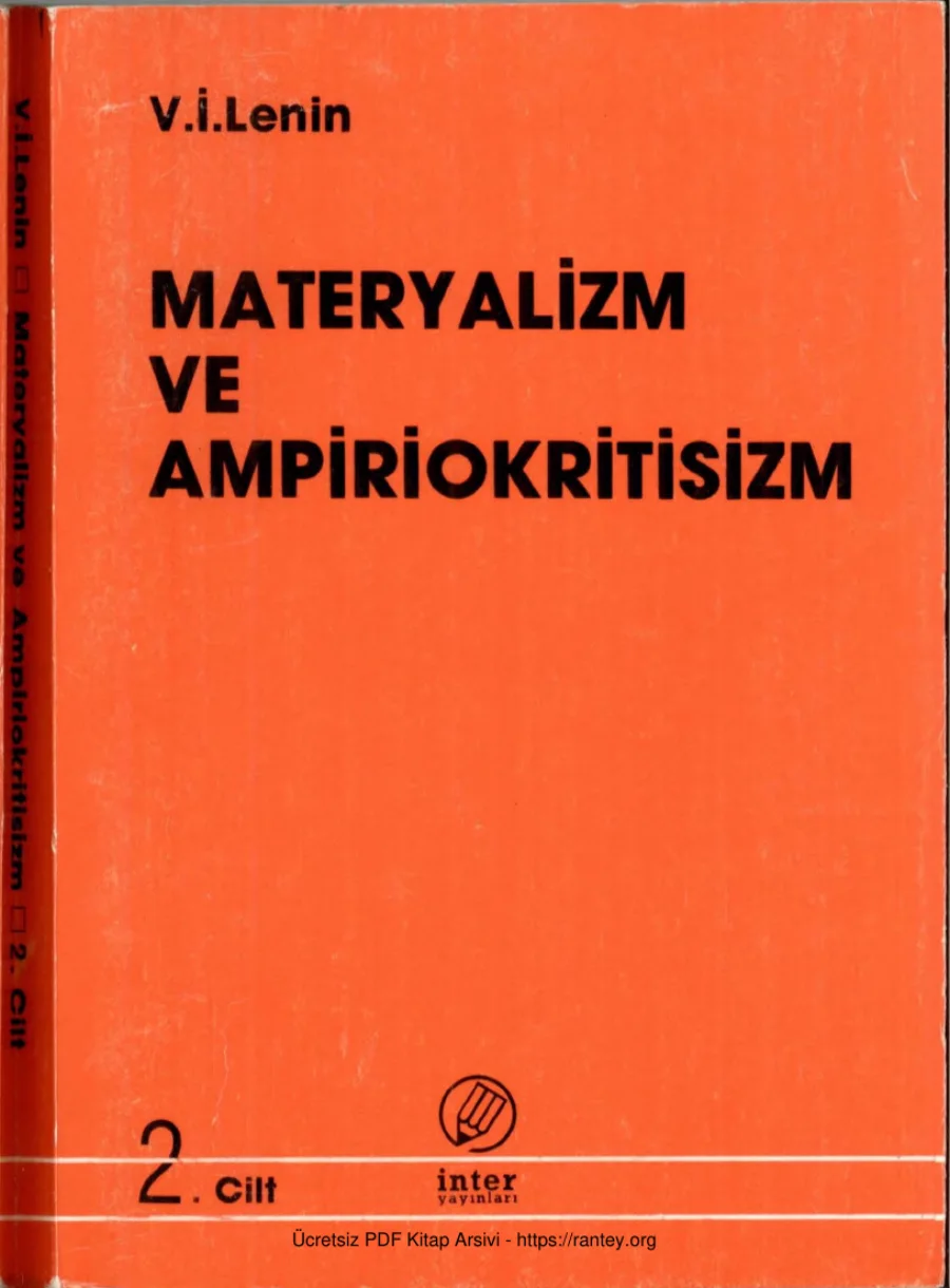 Materyalizm ve Ampiriokritisizm Cilt 2 kapak görseli