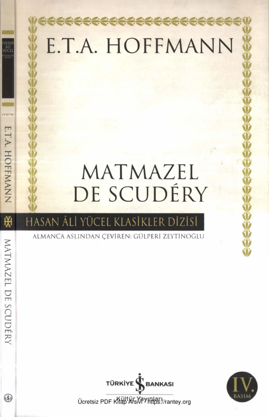 Matmazel De Scudery kapak görseli