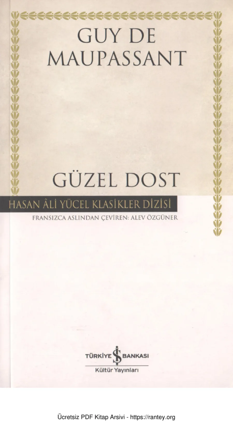 Maupassant Güzel Dost kapak görseli