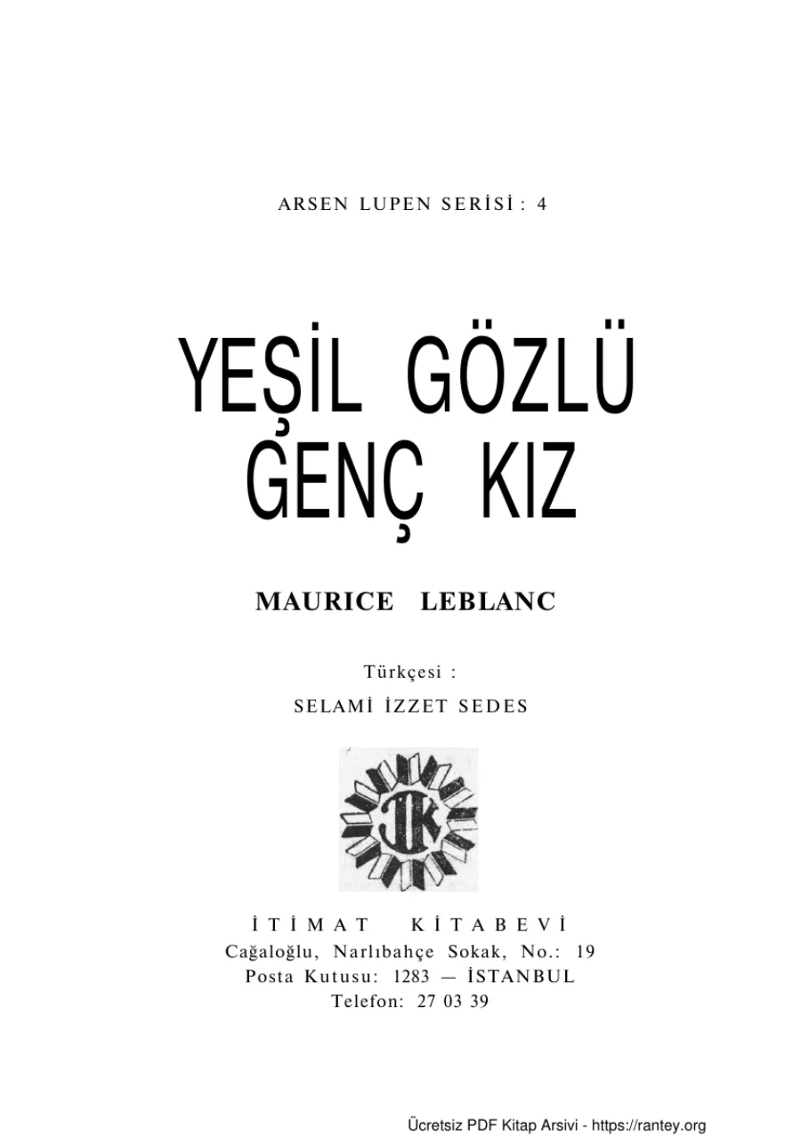 Maurice Leblanc Arsen Lüpen Yeşil Gözlü Kız kapak görseli