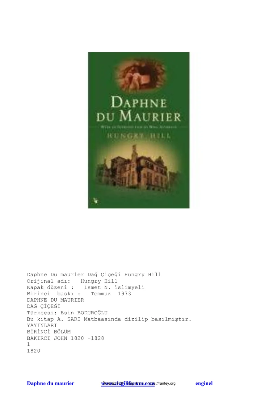 Maurier Dag Cicegi kapak görseli