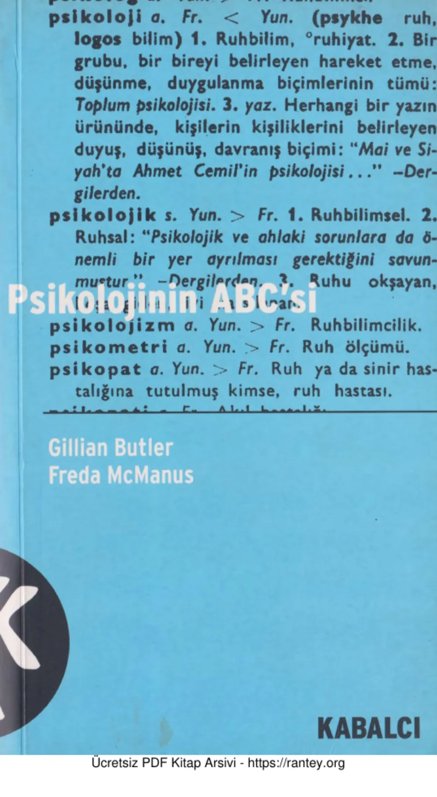 McManus Psikolojinin ABCsi kapak görseli