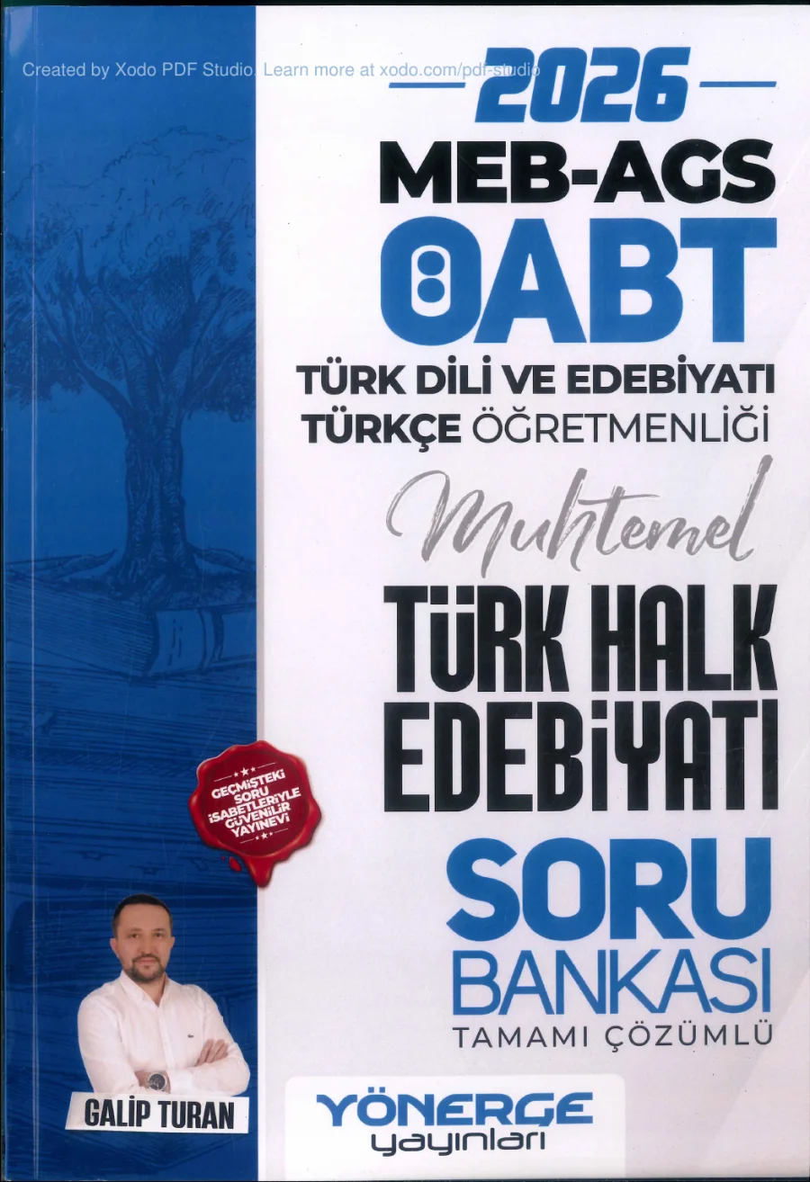 MEB-AGS ÖABT Türk Dili ve Edebiyatı Türkçe Öğretmenliği Soru Bankası kapak görseli