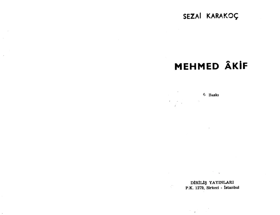 Mehmed Akif kapak görseli