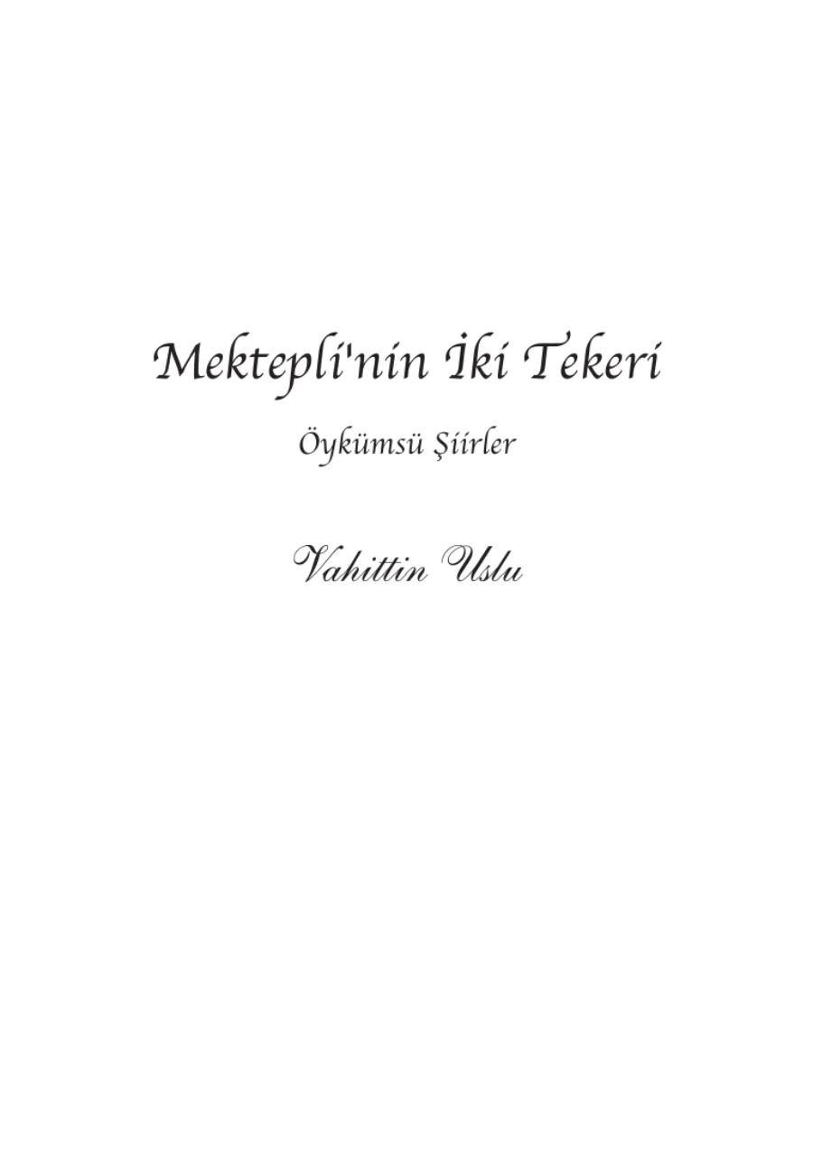 Mekteplinin İki Tekeri kapak görseli