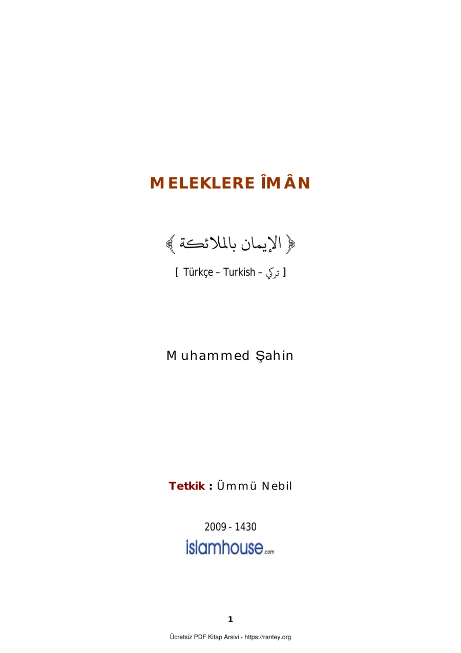 MELEKLERE MN Ebu Abdulmumin Tekin Mıhçı kapak görseli