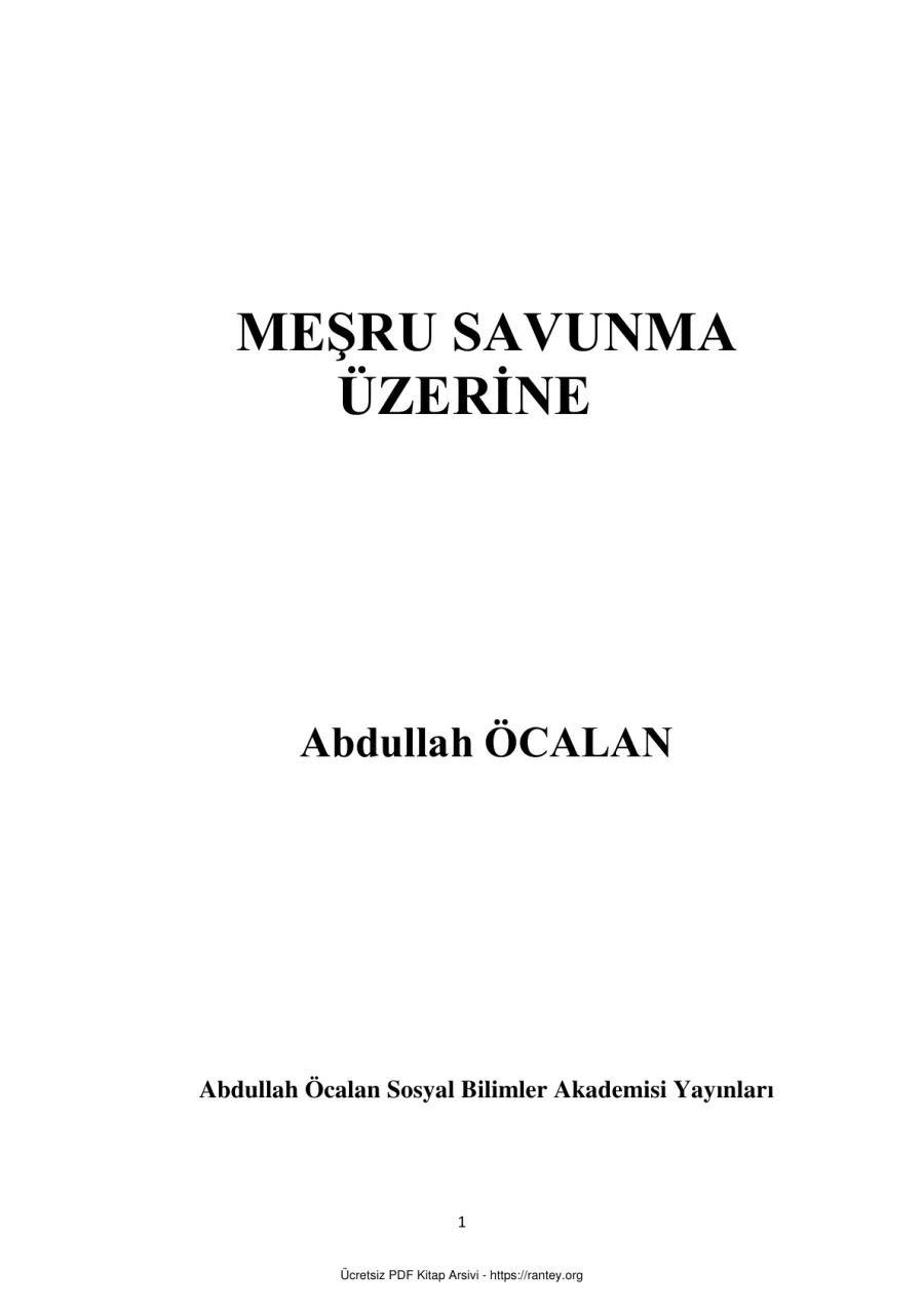 Meşru Savunma Üzerine kapak görseli