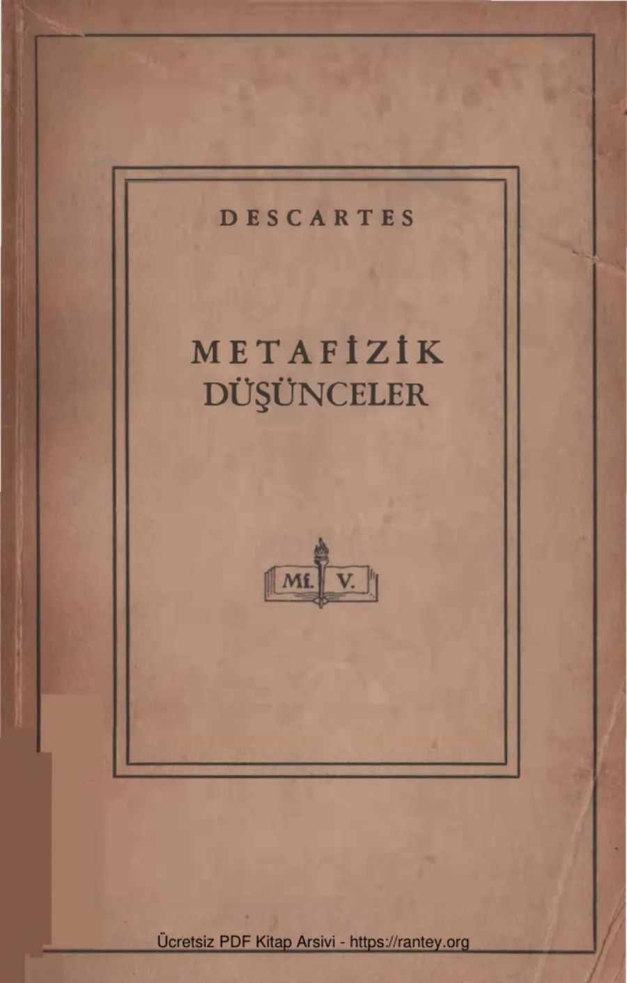 Metafizik Düşünceler MEB Yayınları kapak görseli