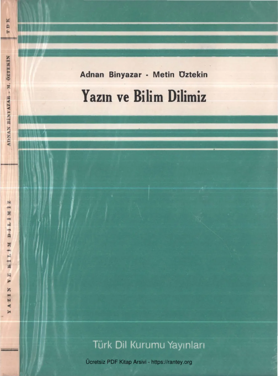 Metin Öztekin Yazın ve Bilim Dilimiz kapak görseli