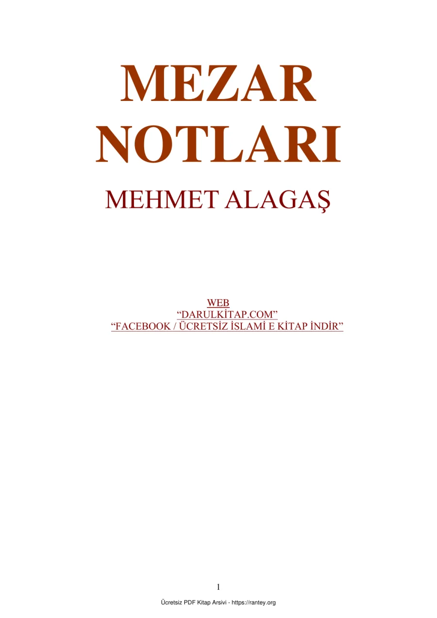 MEZAR NOTLARI Ebu Abdulmumin Tekin Mıhçı kapak görseli