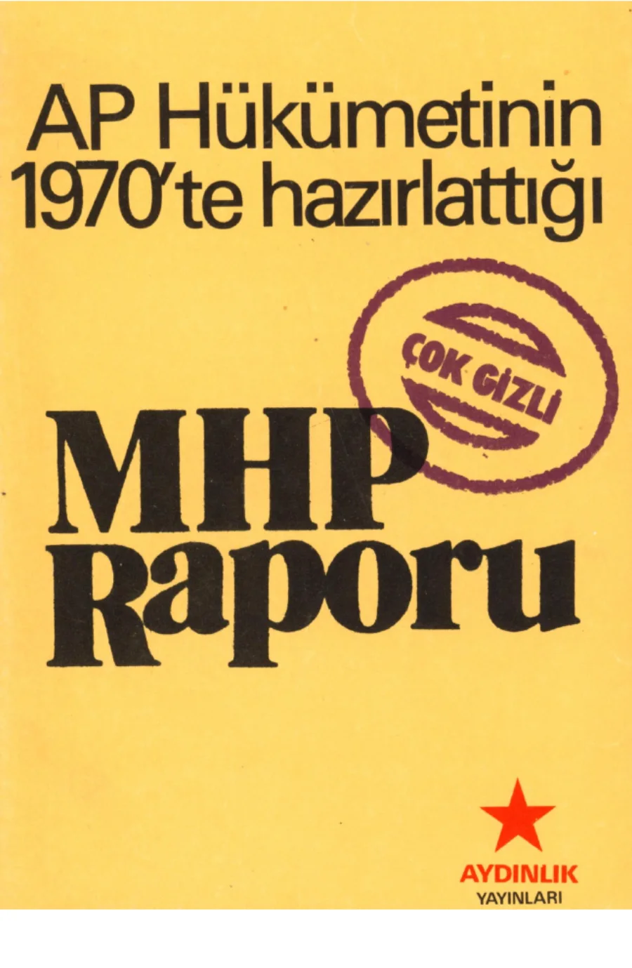 MHP Raporu AP Hükümetinin Hazırlattığı kapak görseli