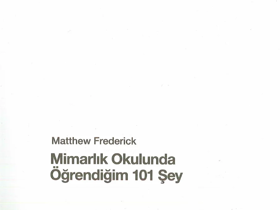 Mimarlık Okulunda Öğrendiğim 101 Şey1 kapak görseli